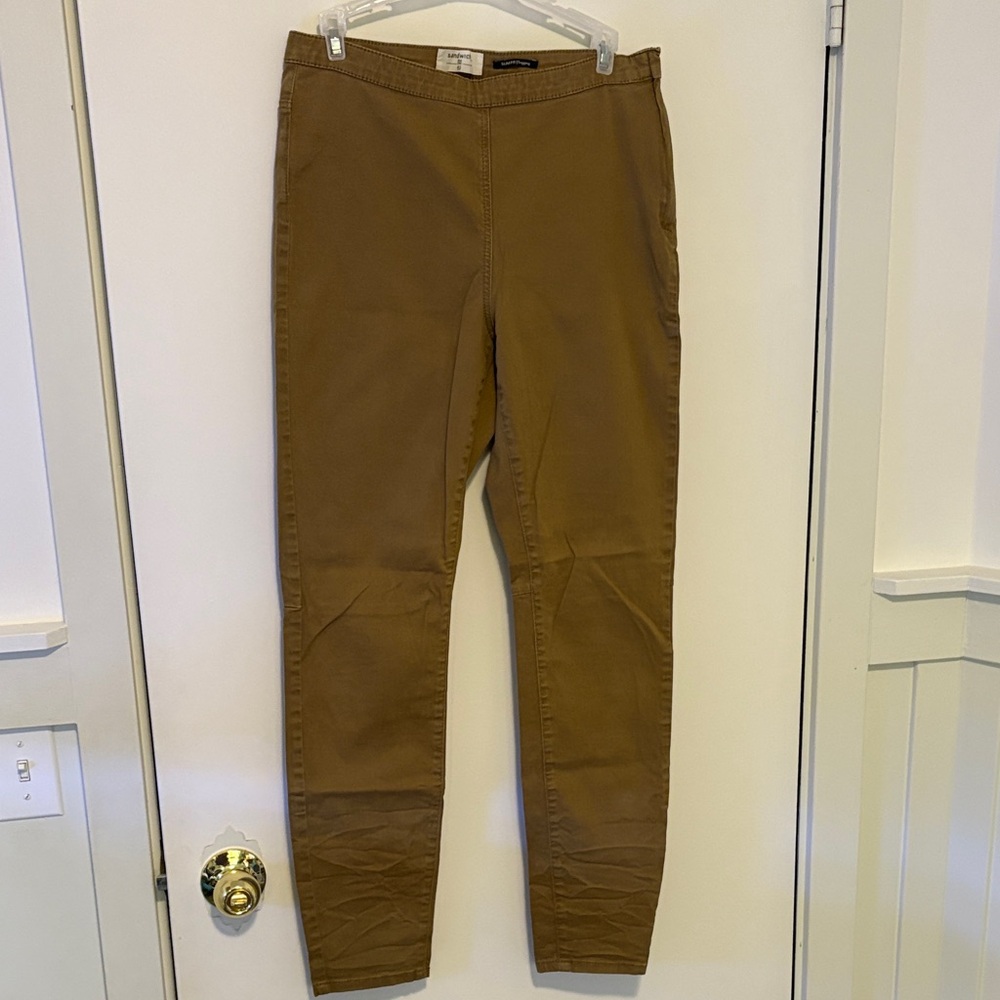 Sandwich slim fit khaki Pants - side zip